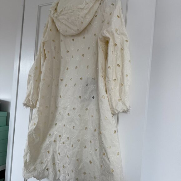 Moncler Genius Moncler Zaleia Layered Coat Embroidered Floral Drawstring Hood - Picture 11 of 12